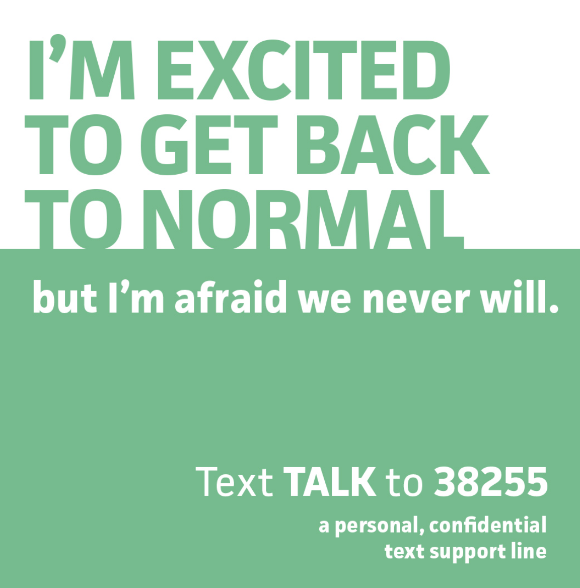 I'm Excited to Get Back to Normal